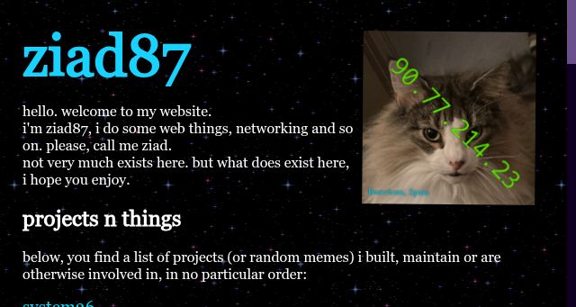 Screenshot of ziad87.net