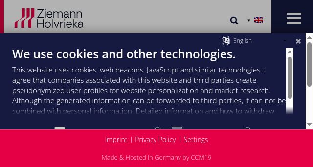 Screenshot of ziemann-holvrieka.com