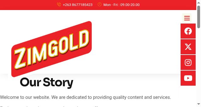 Screenshot of zimgold.com