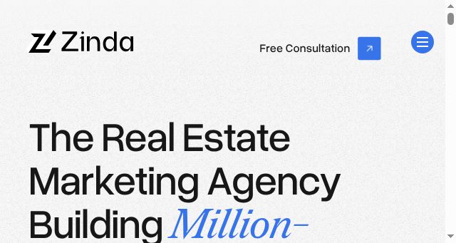 Screenshot of zinda.agency