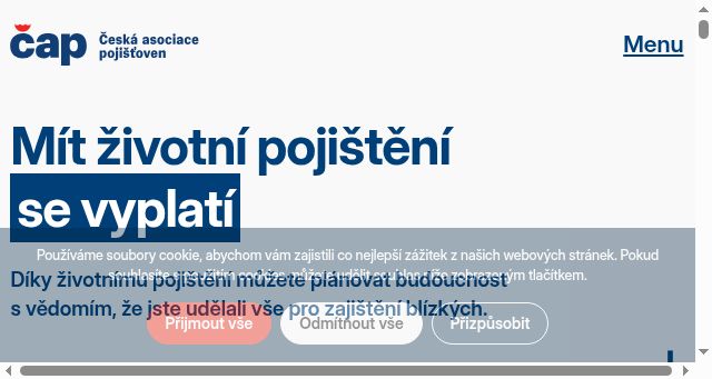 Screenshot of zivotkosevyplati.cz