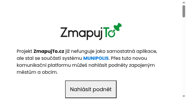 Screenshot of zmapujto.cz