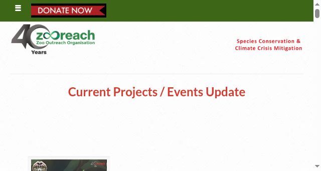 Screenshot of zooreach.org