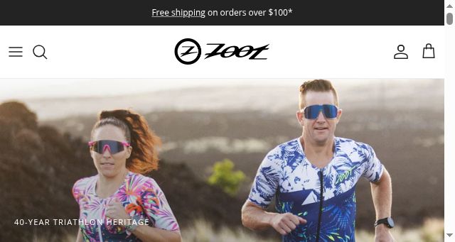 Screenshot of zootsports.com