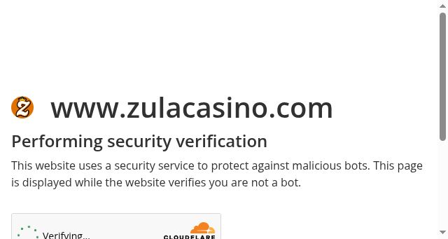 Screenshot of zulacasino.com