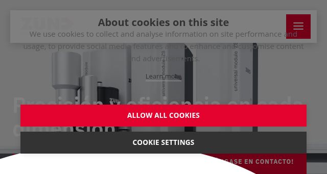 Screenshot of zund.com