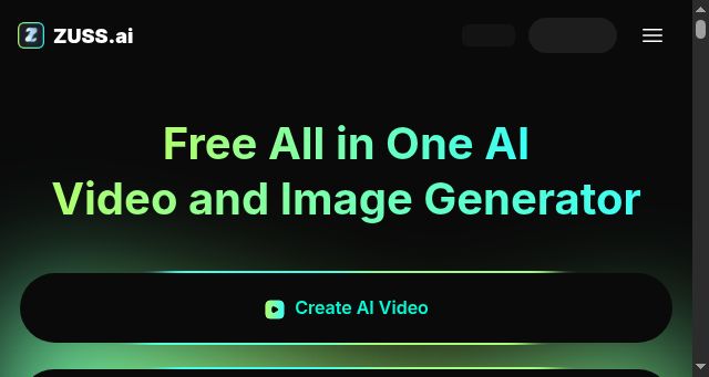 Screenshot of zuss.ai