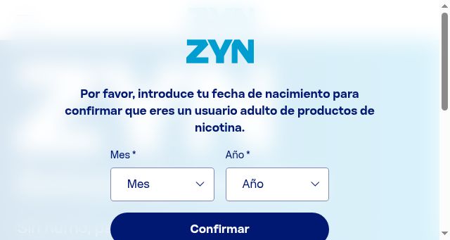 Screenshot of zyn.com